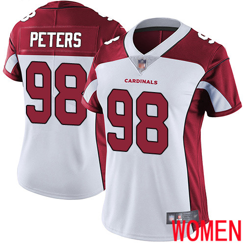 Arizona Cardinals Limited White Women Corey Peters Road Jersey NFL Football 98 Vapor Untouchable